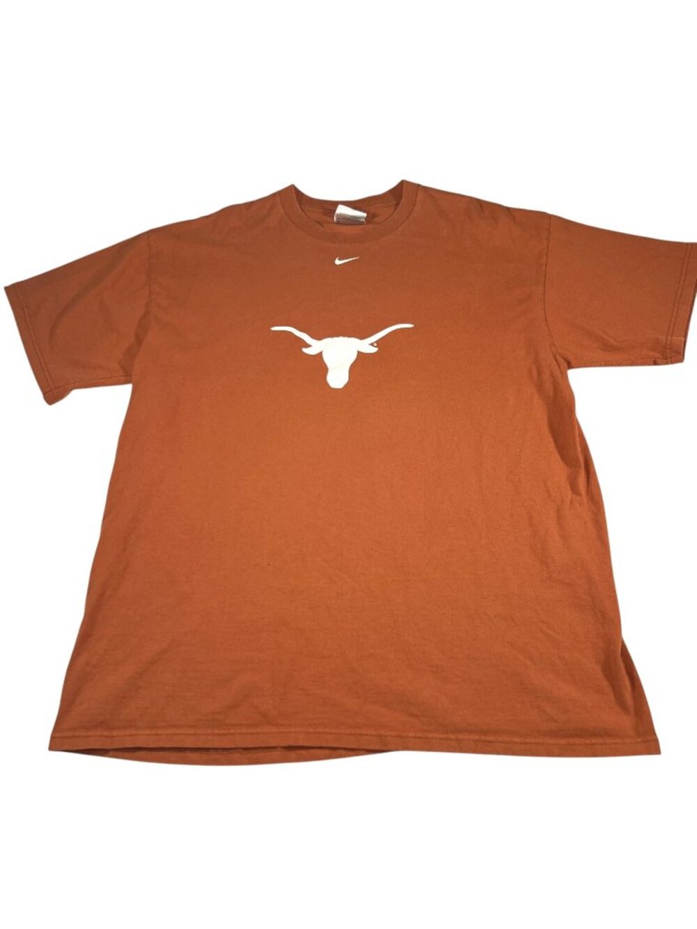 Vintage Y2K Nike Team Texas Longhorns Mens Orange Swoosh T Shirt Size Large